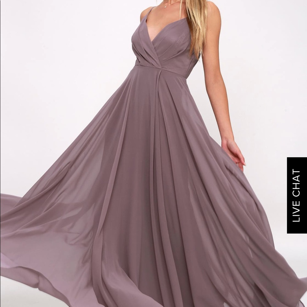 Lulu’s Dusty Purple Maxi Dress
